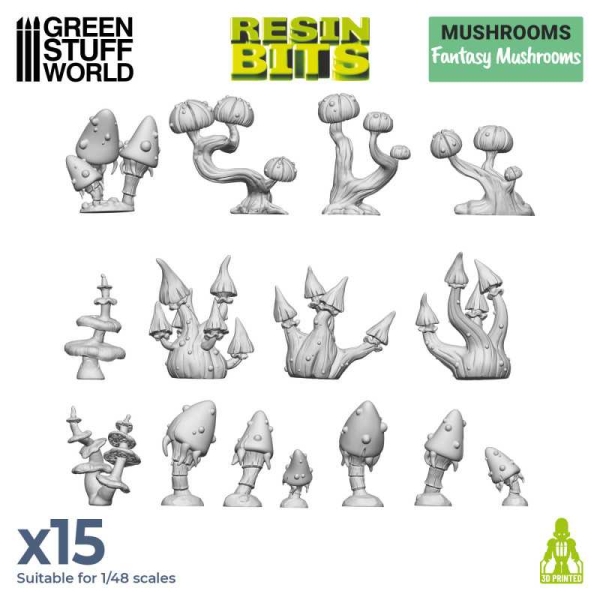 Green Stuff World - Fantasy Mushrooms x15